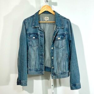 J.Crew Denim Jacket Women’s Medium Classic Blue Trucker Jean Jacket